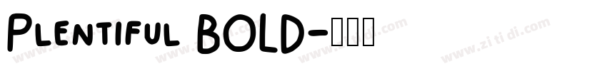 Plentiful BOLD字体转换